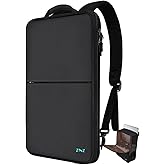 ZINZ Slim & Expandable Laptop Backpack 17 inch Travel Business Backpack Water Resistant Daypack Bookpack for Most 17 inch NoteBooks，Black