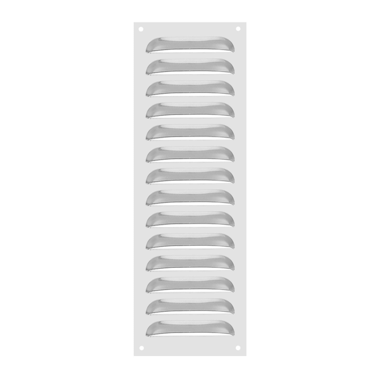 PATIKIL 4 x 12 Inch 304 Stainless Steel Vent Cover, Screen Air Grille Ventilation Cover HVAC Louvered Grill for Home Kitchen Fireplace Bathroom Wall Ceiling, Silver Tone