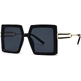 AIEYEZO Oversized Sunglasses for Women Square Fashion Big Large Frame Sun Glasses UV400 Protection