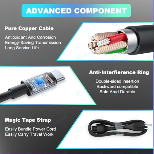 130W USB Type C Laptop Charger Compatible with Dell XPS 15 17 9500 9510 9520 9530 9700 9710 9720 2in1,Precision 5550 5560 5530 5570 5470 5480 5760,Latitude 5431 5531 AC Adapter Computer Power Cord
