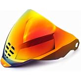 Icon Airflite IC-06 Helmet Visor Replacement - Face Shield Compatible with Icon Airflite Helmet (Gold Red)