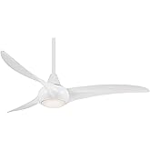 52" Minka Aire Light Wave White Ceiling Fan with Remote Control