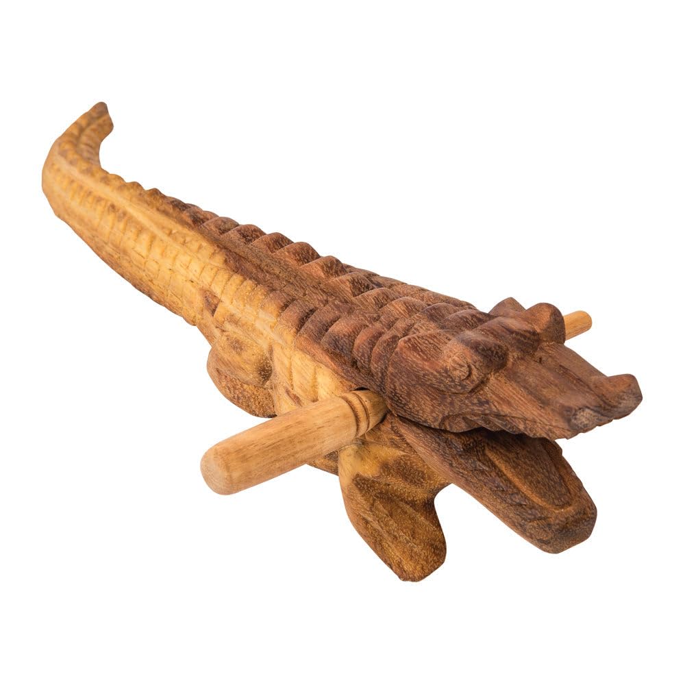 PP World Percussion PP1010"Crocodile" Guiro,Brown