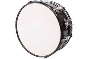 LYKOS Professional Marching Snare Drum & Drum Stick & Strap & Wrench Kit Black (Marching Snare Drum)