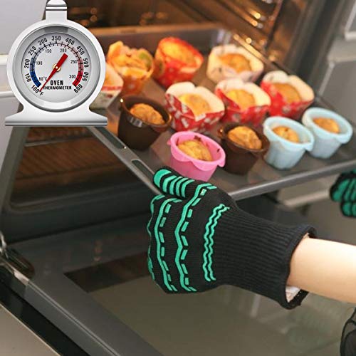 KT THERMO Dial Oven Thermometer(2Pack) with Instant Read,2Inch Stainless Steel Grill