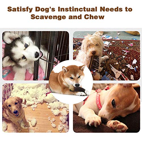 COPACHI Dog Chew Toys for Aggressive Chewers, Durable Dog Teething Chew Toys, Non-Toxic, Nearly Indestructible, Goat Horn Shape, for Large/Medium Breed Dogs, Beef Flavor