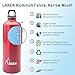 Laken Futura Aluminum Water Bottle - Narrow Mouth, Screw Cap with Loop - Leak-Proof, BPA Free, Made in Spain - 34 oz, Blue