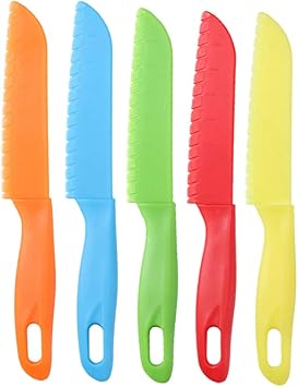 5pcs Lettuce Knife For Kids Plastic Kitchen Knives Child Safety