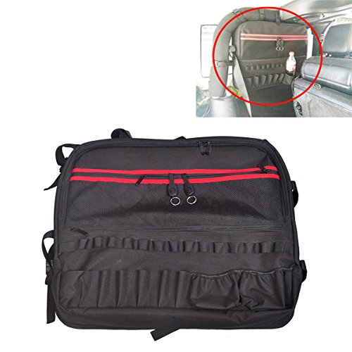 MOEBULB Multi-Pockets Roll Cage Cargo Storage Bag Saddlebag for Jeep Wrangler JK 2007-2016 Tool Kits Bottle Drink Phone Tissue Gadget Holder (2-Door, 1pcs/set)