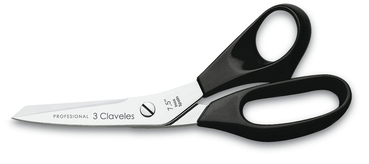 3 Claveles 123 – Scissors 7.5, Various Uses BH, Stainless Steel Handle, Nylon