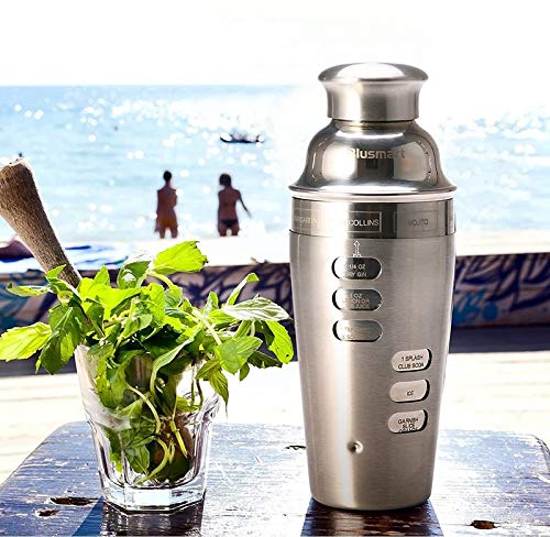 JJZXD Cocktailherstellung Set, Cocktail Shaker Set 750ml Edelstahl Barwerkzeugsatz Bartender Kit, Sieb, Cocktaillöffel – Bild 4