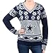 NFL Women's V-Neck Sweater, Dallas Cowboys, Medium