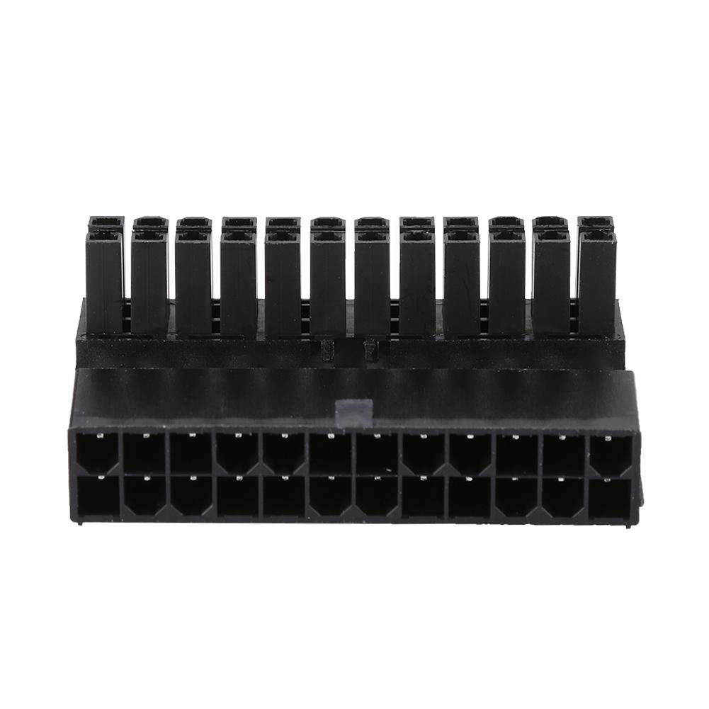 ASHATA 24 Pin 90 Degree Adapter,24Pin Female to 24Pin Male 90 Degree Right Angle ATX Power Connector Adapter