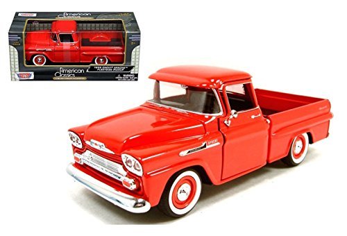 Motor Max 1:24 1958 Chevy Apache Fleetside Pickup Truck Diecast Car Model