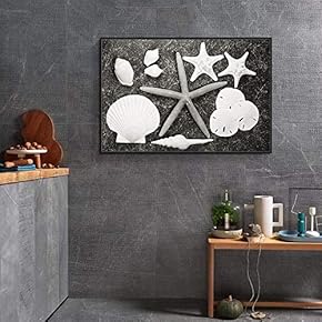 Floating Framed Canvas Wall Art for Living Room, Bedroom Black and White Landscape Canvas Prints for Home Decoration Ready to Hang - 16x24 inches