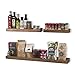 Wallniture Philly Floating Shelves for Wall, Wood Tray Bookshelves for Living Room Decor, Kids Room and Nursery Decor Set of 3 Walnut