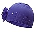 Tou Baby Girl's Winter Flower Hats Diamante Princesses Hats Crochet Caps 1-7t (3-7T, purple)