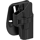 OWB Holster Compatible with Glock 19 19X 23 32 44 45 (Gen 1-5), Tactical Outside Waistband Paddle Open Carry Belt Holster Cus