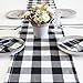 ARKSU Buffalo Plaid Table Runner 12X72inch,Black and White Check Table Runner for Christmas, Thanksgiving Decor