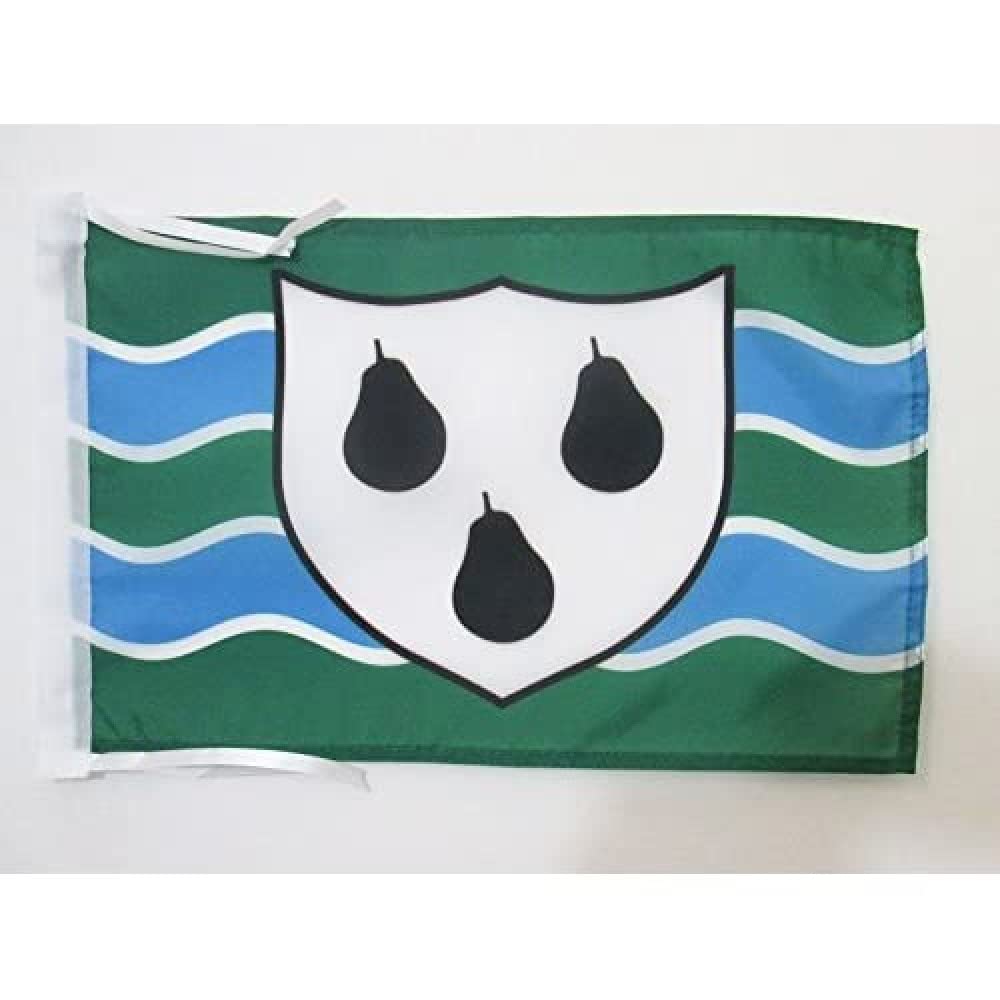AZ FLAG - Worcestershire New county Flag - 18'' x 12'' - 100% Polyester County of Worcs. - England Small Banner with Two Cords - Fade Resistant - Vivid Colors - 18x12 in - 45x30 Cm โ image 1