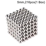 5mm Magnetic Fidget Blocks Ball, EVERMARKET Magnetic Sculpture Toy for Intelligence Development, a Great Toy for Office, Home, and Everywhere - with a Metal Gift Box (216 pcs,1 Box)