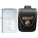 Zippo 352 Venetian High Polish Chrome Initial Panel