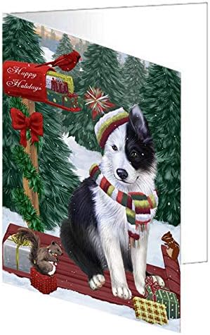 merry christmas border collie