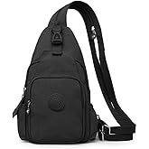 Momoty Small Backpack for Women Black Crossbody Sling Bag Anti-theft Travel Bag Convertible Casual Daypack