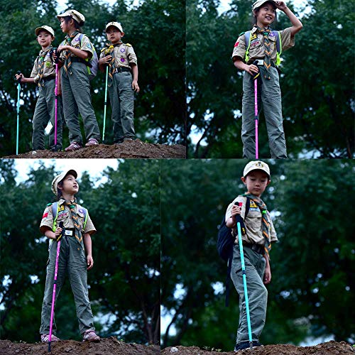 yourjoy 2 Pack Children Climbing Trail Trekking Hiking Poles Ultralight 2 Sections Aluminum Alloy with mud Basket Rubber Cap - Thumbnail 7