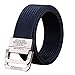 FAIRWIN Tactical Rigger Belt, 1.7 Inches Mens Nylon Webbing Utility Belt with V-Ring Heavy-Duty Quick-Release Buckle (Black-Metal, M(Waist 36''-42''Width 1.7''))