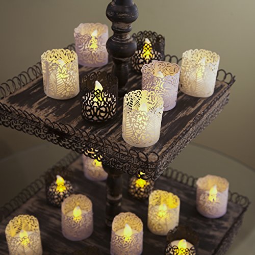 Votive Candle Holders Flameless Tea Light Votive Wraps 48 White