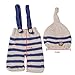 MSFS Baby Photo Costume Crochet Outfits Cute Photograph Props for Boy Girls (Striped set)