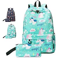 VentoMarea Unicorn Teen Girls School Backpack Set College High School Student Bookbags Lightweight Travel Laptop Daypack with Pencil Pouch