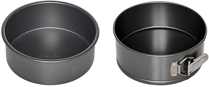 Instant Pot 5252321 Official Round Cake Pan, 7-Inch, Gray and Official Springform Pan, 7.5-Inch, Gray