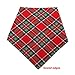 H-Shero 2 Pack Christmas Pet Dog Bandanas Triangle Bibs Scarf, Double-Cotton Plaid Printing Kerchief Set for Medium Size Dogs