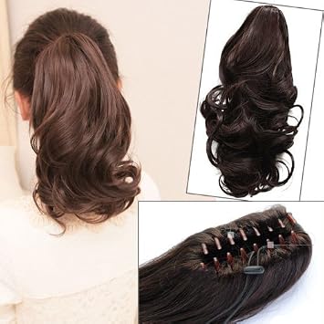 New Stylish Curly Ponytail Extension Long Claw Clip On Layered