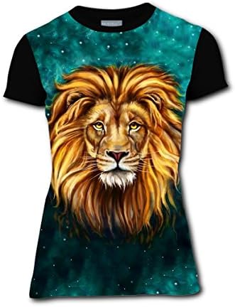 Fashion King Lion Womens Tee T-Shirt 3D Prints Costume S