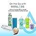 GoGlass Terra Borosilicate Glass Water Bottle With Silicone Sleeve 24oz, No Plastic, Modern Large Drinking Reusable Travel Bottles (Ocean Blue)