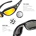 AULLY PARK Polarized Motorcycle Riding Glasses Black Frame with 4 Lens Kit for Outdoor Activity Sport