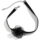 Bethynas Vintage Flower Lace Velvet Choker Necklace Lolita Sexy Rose Lace Collar Neck Chain Bridal Wedding Party Neck Jewelry for Women