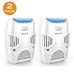 WILDJUE Ultrasonic Pest Repeller Pest Control [2-Pack] Spider repellent, Electronic Plug In Pest Repeller- Spiders,Roaches,Other Insects,Repels Mice, Non-toxic Environment-friendly, Humans & Pets Safe
