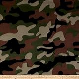Fleece New Camo Green Fabric By The Yard