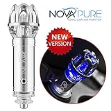 Car Air Purifier and Ionizer by Nova - Best Auto Freshener - Negative Ion & Ozone Generator - Removes Dust, Pollen, Cigarette Smoke and Bad Odors - Perfect for RVs, Campers, SUVs, and Trucks