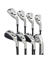 Powerbilt Juego de ex-550 Hybrid Hierro de golf de los hombres, que incluye: 2 # 4, 5, 6, 7, 8, 9, PW + SW Senior Flex diestro nuevo rescate Utility "A Flex Club