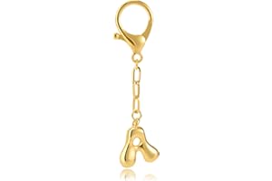 Initial Keychains for Women, Gold Initial Bag Charm Alphabet Letter Key Chain Keyring Personalized Copper Letter Charms