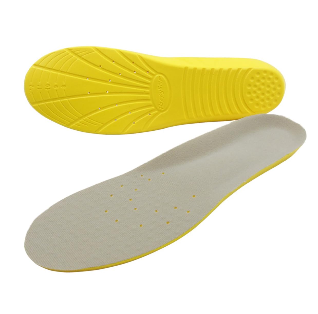 Happystep Plantar Fasciitis Orthotics PU Memory Foam Shoe Insoles Comfortable Shoe Inserts, Cushioned Arch Support, Heel Cushioning, Shock Absorption and Foot Pain Relief (UK Size5-7)