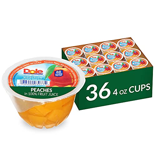 FRUIT BOWLS Diced Peaches in 100 Fruit Juice, 4 Ounce (36 Cups) (Best