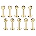 Ruifan 10PCS 16G Gold Plated 316L Stainless Steel 3mm Ball Labret Monroe Lip Ring Tragus Helix Cartilage Earring Stud Barbell 6mm Bar Length Body Piercing Jewelry