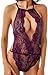 Teddy One Piece Lingerie for Women(M,Purple)