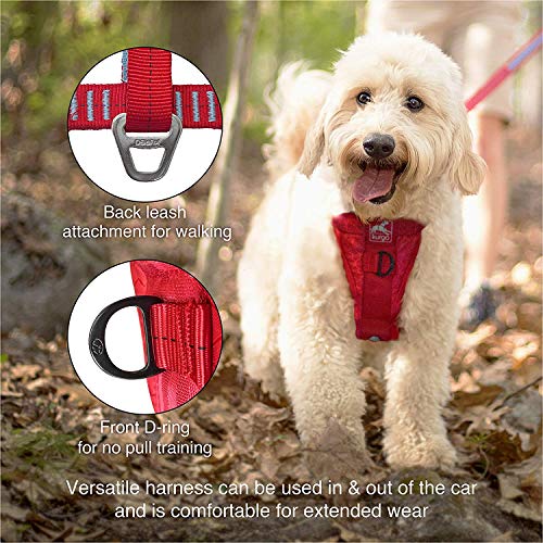 Kurgo Dog Harness Car Harness for Dogs Large RedPet Safety Seat